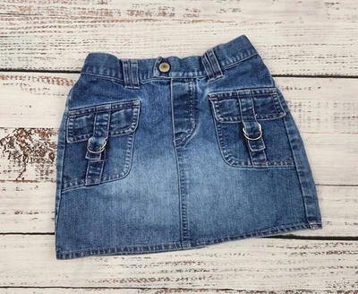 Vintage Y2K - Old Navy Girls’ Denim Skirt – Cargo Pockets - Size 4T - Image 1 of 4