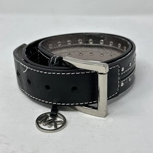 Michael Kors Wide Brown & Gold Studded Leather Belt - Women's Size Small - Picture 1 of 9