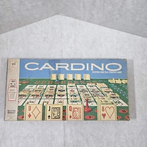 Vintage Milton Bradley Cardino Card Tile Strategy Board Game Complete Pre-owned - Picture 1 of 21