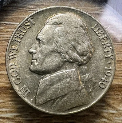 1940-P Jefferson Nickel - Actual Coin Shown - Free Shipping & Tracking INV#95 - Image 1 of 2