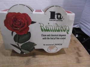 4 vasos de jugo ámbar vintage avellana gota de lluvia de 6 onzas - Imagen 1 de 6