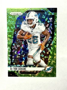 2024 Panini Prizm NFL De’Von Achane Lime Green No Huddle /10 Dolphins READ - Picture 1 of 2