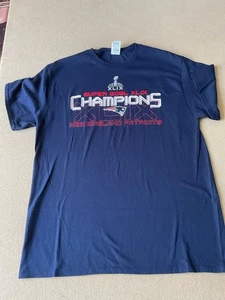 New England Patriots Super Bowl XLIX Champions T-shirt Sz. L C3-30 - Picture 1 of 6