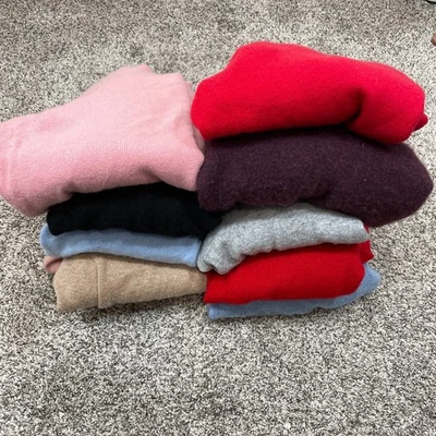 Lote de 10 suéteres de tecido de cashmere cortador lote artesanato reaproveitamento reciclagem 5 libras - Imagem 1 de 4
