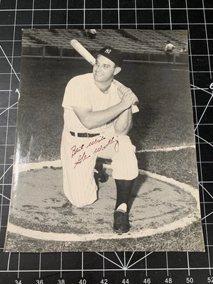 Gene Woodling Años 40 50, Original Firmado/Autógrafo, Foto 8x10 Yankees de Nueva York Foto 1 de 4