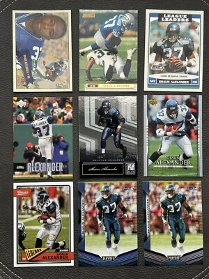 Rare Shaun Alexander Huge 25-Card Lot Seahawks Rookies Inserts Parallels 2001-22 - Image 1 of 3