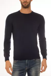 Maglia Maglione Armani Jeans Sweater REGULAR FIT Lana Uomo Blu 8N6M916M12Z 545 - Imagen 1 de 8
