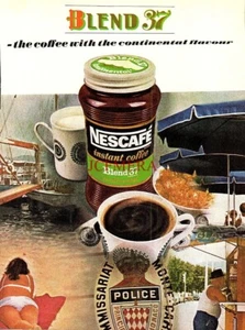 NESCAFE 'Blend 37' Instant Coffee Powder ADVERT Vintage 1966 Print Ad 164B/114 - Picture 1 of 1