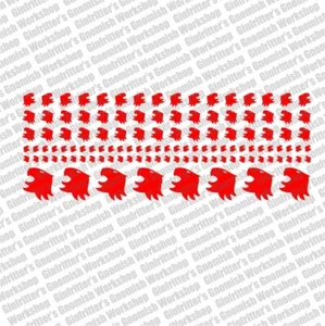 GINFRITTER RED EAGLE HEAD WATERSLIDE DECAL TRANSFERS COMPATIBLE W/ WARHAMMER - Picture 1 of 2