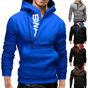 Herren Dick Fleece Kapuzenpullover Reißverschluss Mantel Jacke Pulli Kapu > - Bild 1 von 16
