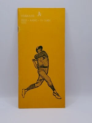 RARO 1970 OAKLAND A'S MEDIA GUIDE Prensa Radio TV Libro Guía Atletismo Foto 1 de 4