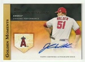 2012 Topps Golden Moments Jordan Walden Los Angeles Angels Autograph Auto Card - Picture 1 of 1