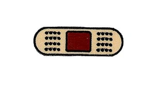 Patch embroidered iron on cloth badges kawaii biker dressing bandage applique - Foto 1 di 1