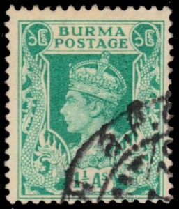 BURMA 23 (SG23) - King George VI "1938 Turquoise Green" (pb86342) - Picture 1 of 1