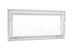 ACO 90x60cm Einfachglas Nebenraumfenster Kippfenster Fenster weiß Kellerfenster - Bild 1 von 6