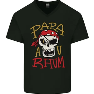 Camiseta de Algodón Papa AV Ron Divertida Pirata Alcohol Día del Padre Para Hombre Cuello en V - Imagen 1 de 3