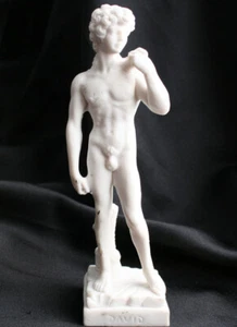 Cast Resin Michelangelo’s David Miniature Souvenir of Florence Italy - Picture 1 of 5