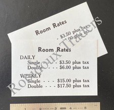 1974 Room Rate Cards:  Morrill Hotel, Morrill, Nebraska 