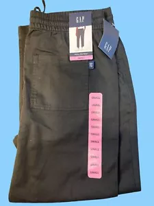 Gap Black Men's Pull-On Pants With Elastic Waistband & Back Pocket Small - Picture 1 of 1