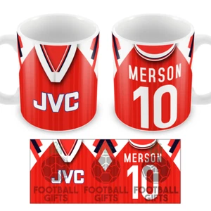 Camisa Arsenal Merson 10 Retro Home 1992 Kits Clásicos Taza Taza Gran Regalo - Imagen 1 de 1