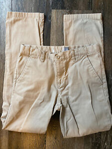 Old Navy Boys Sz 14 Tan Beige Skinny Uniform Khaki Dress Pants