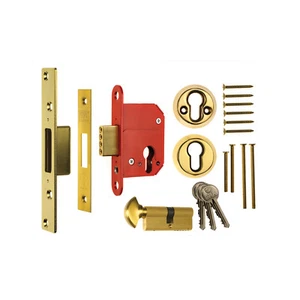 ERA Euro Mortice Dead lock Keyless Egress 64mm (2.5") Brass & Chrome - Picture 1 of 4