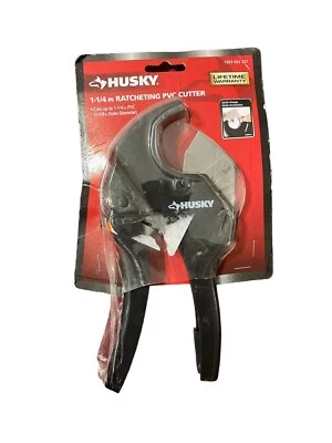 Husky 1.25 " Ratcheting PVC Cutter NEW Damaged Box - Image 1 of 2