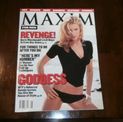 JUNE 1998 MAXIM MAGAZINE #9 REBECCA ROMIJN COVER - Image 1 of 3