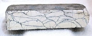 4 Pound 2.8 Ounce 1896 Gram White Blue Spiderweb Howlite Resin Block Rough SB23 - Picture 1 of 4