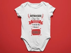 Body bebé Tengo una MADRINA LOCA y no me da miedo usarla. 100% algodón - Zdjęcie 1 z 13