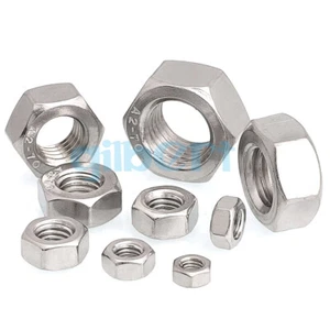 Tuerca hexagonal hexagonal de paso fino M4 M5 M6 M8 M10 M12 M14 M16 304 Acero inoxidable - Imagen 1 de 6