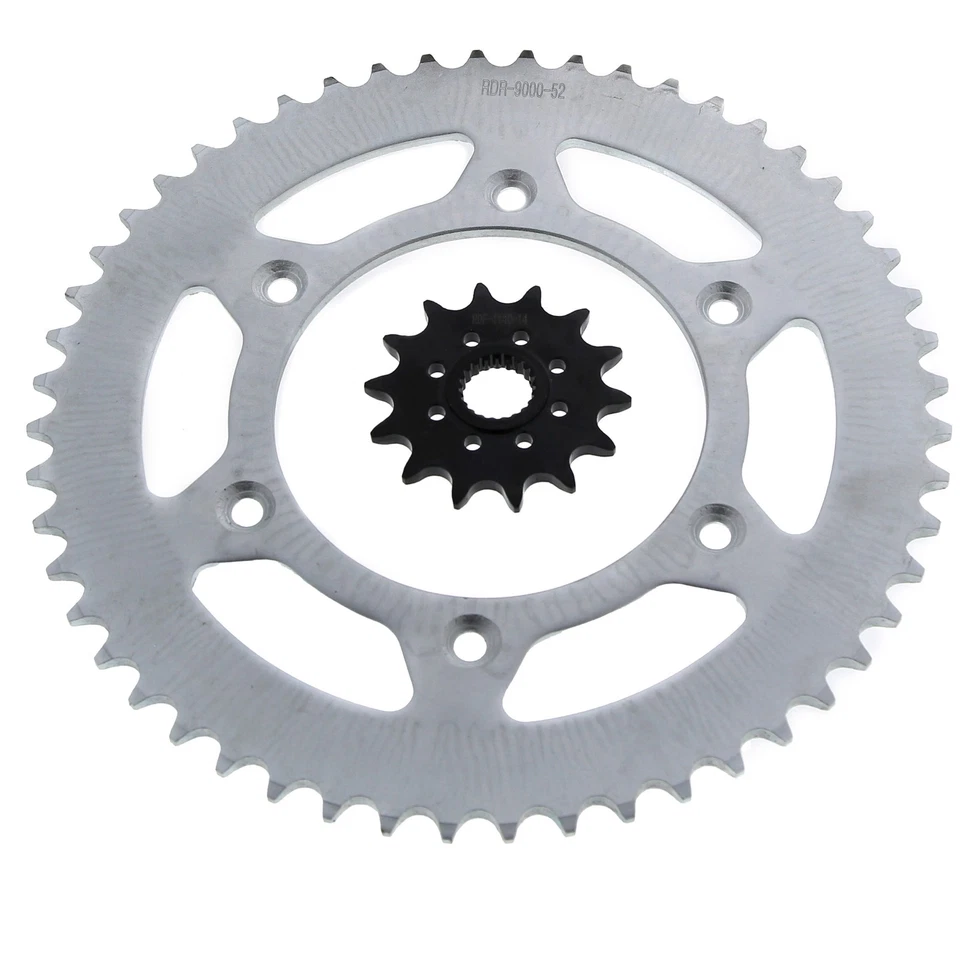 Honda CR125R CR125 CRF250R CRF250 14 зубьев передняя и 52 зуба задняя звездочка 04-14 - Изображение 1 из 1