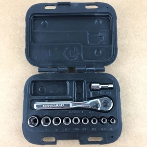 Vintage Craftsman USA 1/4" Drive Socket Set Ratchet Case 34860 3/16" To 1/2" SAE - Picture 1 of 9
