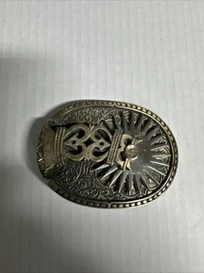 VNT Brass New Conquistador Boot Spur Cowboy Western Rodeo Vintage Belt Buckle - Picture 1 of 7