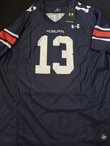 Auburn Tigers Jersey Navy Blue #13 Riley NCAA Football Under Armour MenSz XL New - Picture 1 of 3