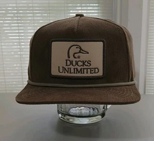 Ducks Unlimited Snapback Cord Mütze braun Jagd Cap Trucker Patch Outdoor - Bild 1 von 9
