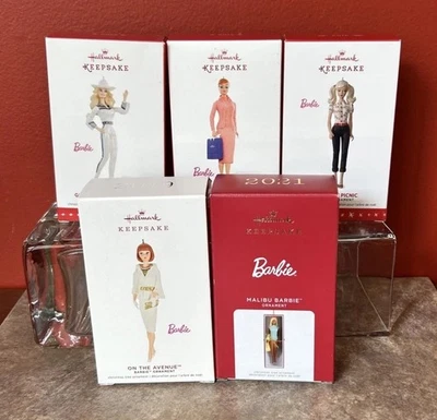 Nuevo sello recuerdo Barbie exclusivo adorno de Navidad lote de 5 Foto 1 de 4