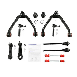 12PC Front Upper Control Arm Ball Joint + Tie Rod For 2000-06 Chevy/GMC/Cadillac - Picture 1 of 12