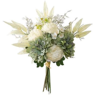 Flores artificiales flores falsas plantas seda dalia flores ramo plástico flo... Foto 1 de 4