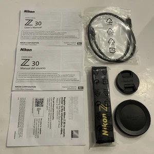 Accesorios ligeros para cámara Nikon Z30 sin espejo; manual, parasoles, cargador - Imagen 1 de 7