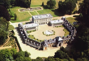 Chateau de Bizy Aerial View Vernon Normandy Eure France circa 1980s Postcard - Picture 1 of 2
