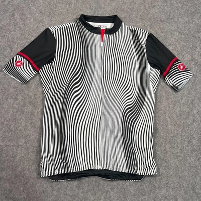 Camisa Jersey de Bicicleta Castelli Negro Blanco Illusione Manga Corta Para Mujer Talla Grande Foto 1 de 4