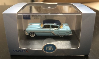 Pontiac Chieftain 1954 Oxford 4 puertas dos tonos azul diecast modelo de coche - 1:87 HO Foto 1 de 4