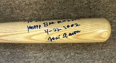Hank Aaron Braves (personalizado) FIRMADO Louisville Slugger Bat con holograma Foto 1 de 4