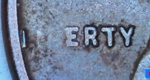 1919 S Lincoln Wheat Cent Penny 1C Strike Through Missing Letters Error Coin - Picture 1 of 5
