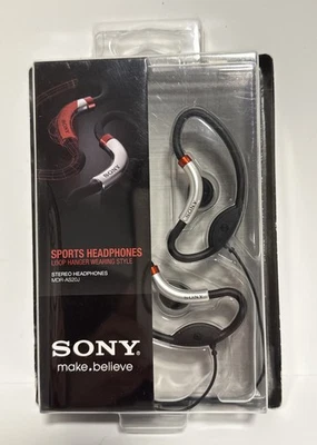 Sony MDR-AS20J Sports Loop Hanger Headphones - Black/Red - New/Read - Image 1 of 4