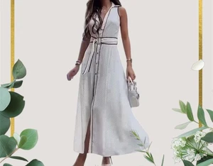 CAMICIA MIDI A POIS NUOVA CON ETICHETTE - Foto 1 di 8