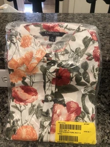 Chadwick's Größe 12 Damen mehrfarbig Blumenmuster Kragen Shirt neu - Bild 1 von 7