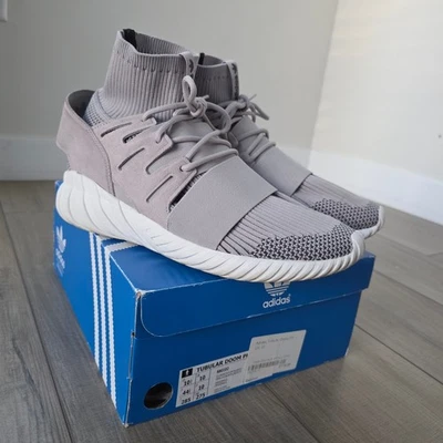 adidas Originals Tubular Doom Winter Grey Primeknit Sock Trainers Men Sz 10.5 US - Image 1 of 4