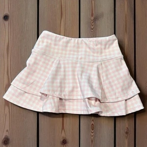 Sweethoney Pink Gingham Layered Active Skirt Skort Size 4t - Picture 1 of 7